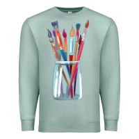 Seafoam Paint Brushes Premium Sweatshirt - linhVisuals