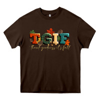 Chocolate Brown tgif thank goodness its fall Heavy Core Tee - CowGirlArtShop