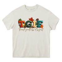 Cream tgif thank goodness its fall Heavy Core Tee - CowGirlArtShop
