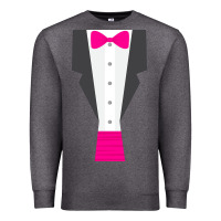 Charcoal Heather pink tux tuxedo Premium Sweatshirt - linhVisuals