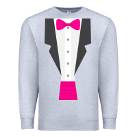 Heather Grey pink tux tuxedo Premium Sweatshirt - linhVisuals