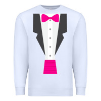 White pink tux tuxedo Premium Sweatshirt - linhVisuals