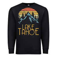 Black vintage lake tahoe california nevada retro t shirt Premium Sweatshirt - linhVisuals