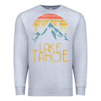 Heather Grey vintage lake tahoe california nevada retro t shirt Premium Sweatshirt - linhVisuals