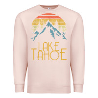 Pale Pink vintage lake tahoe california nevada retro t shirt Premium Sweatshirt - linhVisuals