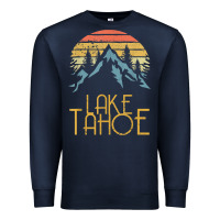 Navy vintage lake tahoe california nevada retro t shirt Premium Sweatshirt - linhVisuals