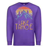 Purple vintage lake tahoe california nevada retro t shirt Premium Sweatshirt - linhVisuals