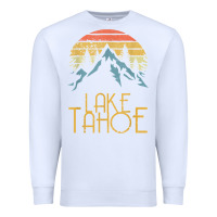 White vintage lake tahoe california nevada retro t shirt Premium Sweatshirt - linhVisuals