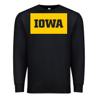Black University of Iowa, UIowa, Iowa, apparel Premium Sweatshirt - linhVisuals