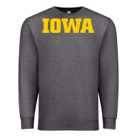Charcoal Heather university of iowa, Apparel Premium Sweatshirt - linhVisuals