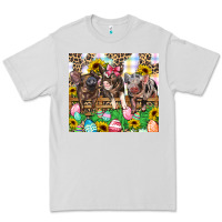 Dove Grey easter farm animals Happy Easter Day Premium Tee - CowGirlArtShop