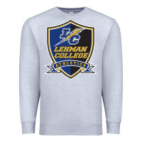 Heather Grey lehman college lightning Premium Sweatshirt - linhVisuals
