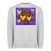 Heather Grey team spirit color purple and gold Heavyweight Sweatshirt - JahusDesignShop