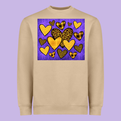 Team Spirit Color Purple And Gold Heavyweight Sweatshirt Designed By Jahusdesignshop