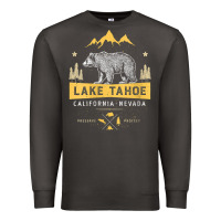 Smoke womens lake tahoe national park california nevada vintage bear men v n Premium Sweatshirt - linhVisuals