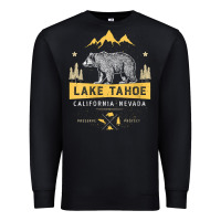 Black womens lake tahoe national park california nevada vintage bear men v n Premium Sweatshirt - linhVisuals