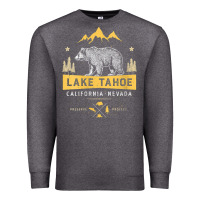Charcoal Heather womens lake tahoe national park california nevada vintage bear men v n Premium Sweatshirt - linhVisuals