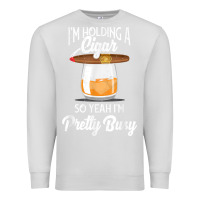 Dove Grey cigar smoking tshirt smoking whiskey drinking dad tee gift Premium Sweatshirt - linhVisuals