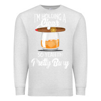 Oatmeal Heather cigar smoking tshirt smoking whiskey drinking dad tee gift Premium Sweatshirt - linhVisuals