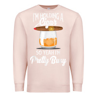 Pale Pink cigar smoking tshirt smoking whiskey drinking dad tee gift Premium Sweatshirt - linhVisuals