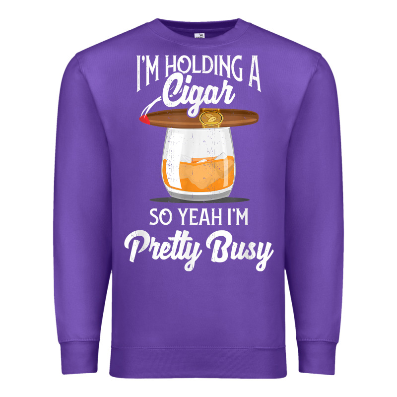 Cigar Smoking Tshirt Smoking Whiskey Drinking Dad Tee Gift Premium Sweatshirt by linhVisuals | Teevron