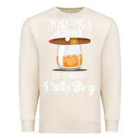 Sandshell cigar smoking tshirt smoking whiskey drinking dad tee gift Premium Sweatshirt - linhVisuals