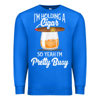 True Royal cigar smoking tshirt smoking whiskey drinking dad tee gift Premium Sweatshirt - linhVisuals