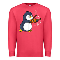 Cardinal penguin playing violin animal Premium Sweatshirt - linhVisuals