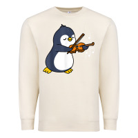 Sandshell penguin playing violin animal Premium Sweatshirt - linhVisuals