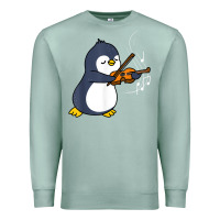 Seafoam penguin playing violin animal Premium Sweatshirt - linhVisuals