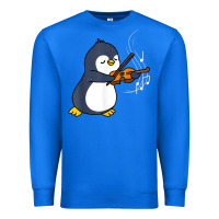 True Royal penguin playing violin animal Premium Sweatshirt - linhVisuals