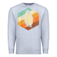 Heather Grey penguin retro vintage style penguin Premium Sweatshirt - linhVisuals