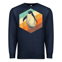 Navy penguin retro vintage style penguin Premium Sweatshirt - linhVisuals