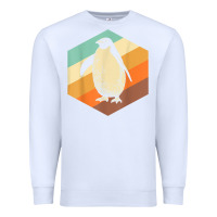 White penguin retro vintage style penguin Premium Sweatshirt - linhVisuals
