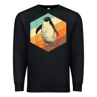 Black penguin retro vintage style penguin Premium Sweatshirt - linhVisuals