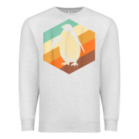 Oatmeal Heather penguin retro vintage style penguin Premium Sweatshirt - linhVisuals