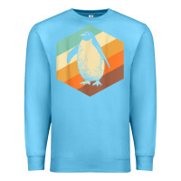 Ocean Blue penguin retro vintage style penguin Premium Sweatshirt - linhVisuals