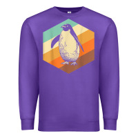 Purple penguin retro vintage style penguin Premium Sweatshirt - linhVisuals