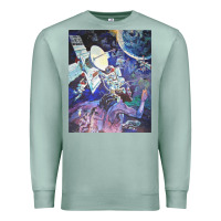 Seafoam spaceship earth mural Premium Sweatshirt - linhVisuals