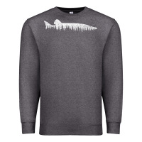 Charcoal Heather musky pine forest fishing angler Premium Sweatshirt - linhVisuals