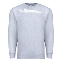Heather Grey musky pine forest fishing angler Premium Sweatshirt - linhVisuals