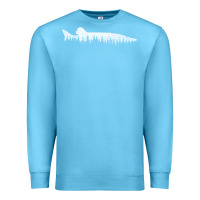 Ocean Blue musky pine forest fishing angler Premium Sweatshirt - linhVisuals
