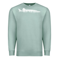 Seafoam musky pine forest fishing angler Premium Sweatshirt - linhVisuals