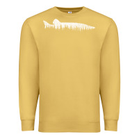 Antique Gold musky pine forest fishing angler Premium Sweatshirt - linhVisuals