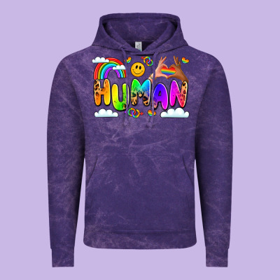 Human Pride Vintage Hoodie Designed By Lillyallendesigns