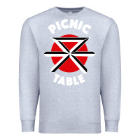 Heather Grey picnic table parody Premium Sweatshirt - linhVisuals