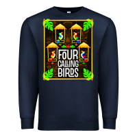 Navy four calling birds Premium Sweatshirt - linhVisuals