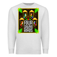 Oatmeal Heather four calling birds Premium Sweatshirt - linhVisuals