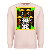 Pale Pink four calling birds Premium Sweatshirt - linhVisuals