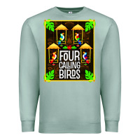 Seafoam four calling birds Premium Sweatshirt - linhVisuals